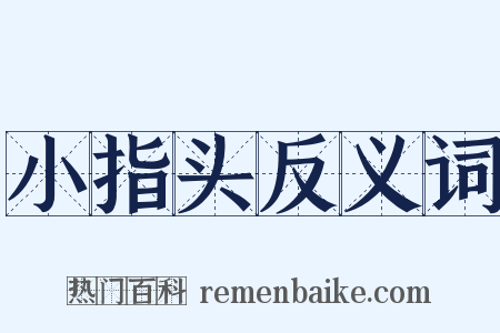 小指头反义词是什么意思的图片